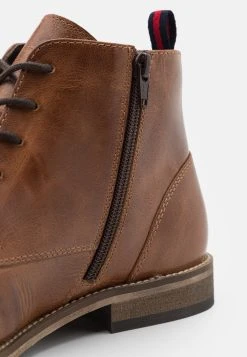 Prix Sympa Pier One LEATHER - Bottines à lacets - camel bottes rond homme -Promos Pier One Boutique 09e755358fe64d7483bb076c445e0082