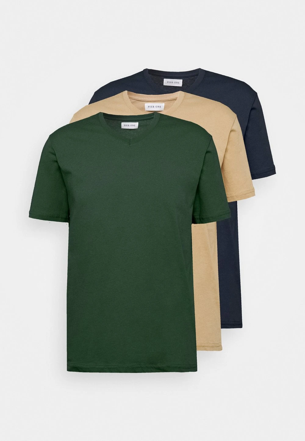 Prix Affortable Pier One 3 PACK - T-shirt basique t-shirts col en v homme 9 Prix Affortable Pier One 3 PACK - T-shirt basique t-shirts col en v homme – Image 7