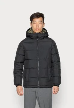 Pier One BASIC PUFFER JACKET WITH CONTRAST HOOD - Veste d'hiver Prix Accessible vestes capuche homme