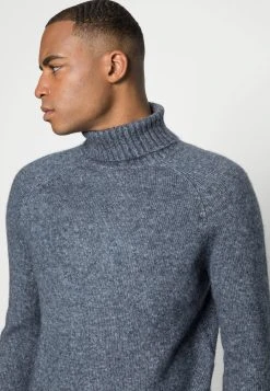Pier One Un Tarif Préférentiel ESSENTIAL WINTER TURTLENECK / 512 - MOTTLED BLUE - Pullover pulls et gilets col roulé homme -Promos Pier One Boutique 16fc8d1fef144974bc7ea94314fd647b