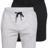 Pier One 2 PACK - Short - light grey /black Qualité garantie 100% pantalons normale homme