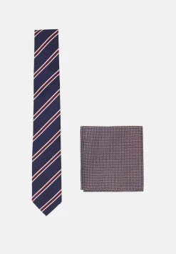 Promos Pier One SET - Cravate pochettes de costume rayures homme