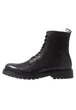Pier One LEATHER - Bottines à lacets Haute Qualité bottes rond homme