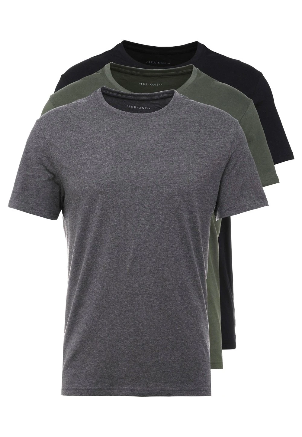 Qualité Fiable Pier One 3 PACK - T-shirt basique t-shirts col rond homme 11 Qualité Fiable Pier One 3 PACK - T-shirt basique t-shirts col rond homme – Image 9