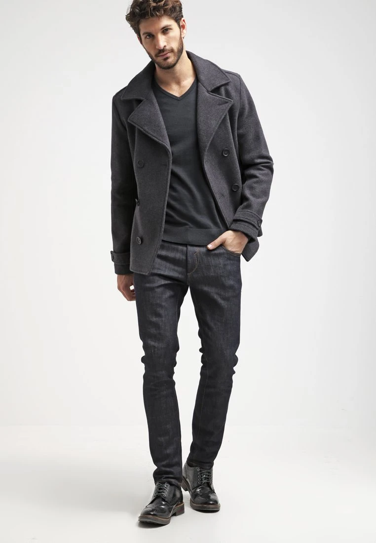Pier One Prix Cassé Manteau court manteaux col revers homme 4 Pier One Prix Cassé Manteau court manteaux col revers homme – Image 2